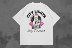 City Lights Urban Rubberhose T-shirt Design Product Image 1