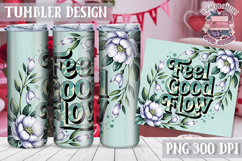 Sublimation Tumbler WRAP Vintage Quote Flowers Motivational Product Image 1