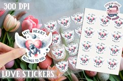 Love sticker Sheet Valentine Day Lovers Cute PNG Spice Product Image 1