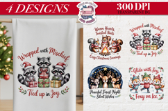 Christmas Cute Animals Clipart PNG Sublimation 4 Design Product Image 1
