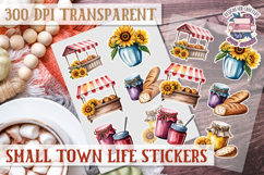 Small Town LIfe sticker Scrapbook PNG Village Garden Farm Product Image 1