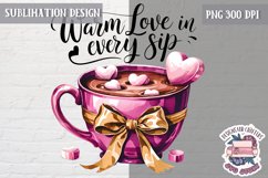 St Valentine’s Coquette Bow PNG Holidays Funny Watercolor Product Image 1