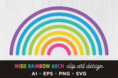 Wide Rainbow Arch Clip Art Set Product Image 1