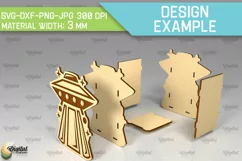 Wooden Kids Pencil Holder Laser Cut. Pen Holder SVG Design Product Image 2
