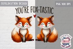 Valentine Love Animals Cute Quote Sublimation Design PNG Product Image 1