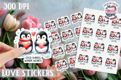 Love sticker Sheet Valentine Day Cute Animals Quote PNG Product Image 1