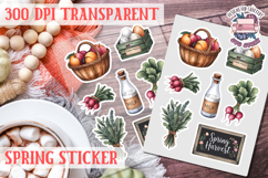 Spring sticker Cute vintage flowers Love PNG Funny Product Image 1