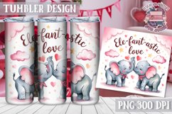 Sublimation Tumbler WRAP Love Design Quote Watercolor Animal Product Image 1