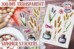 Summer sticker sheet Beach Scrapbook PNG Flowers Vibe Product Image 1
