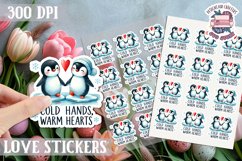 Love sticker Sheet Valentine Day Cute Animals Quote PNG Product Image 1
