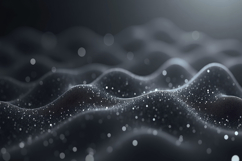 Black Waves with Sparkling White Dots Background Wallpaper Product Image 1