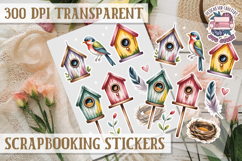Scrapbooking sticker sheet Cute Funny PNG Watercolor School Product Image 1