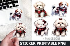 Christmas Dog Sticker Printable | Christmas High Quality PNG Product Image 1