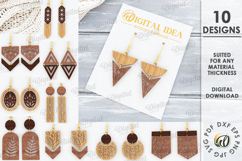 Dangle Earrings Bundle Laser Cut. Boho SVG Product Image 1