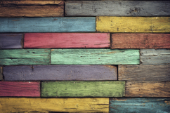 Colorful Wooden Planks Background Wallpaper Product Image 1