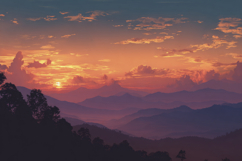 Layered Mountain Range Background Wallpaper Product Image 1