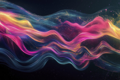 Vibrant Flowing Waves Background Wallpaper Product Image 1