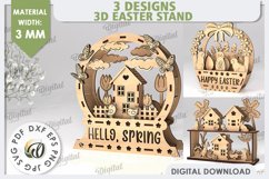 3D Easter Decor LaserCut Bundle. Easter Stand. Spring Desigs Product Image 1