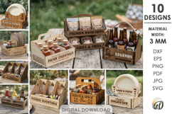 3D BBQ Organizers Bundle Laser cut. Storage Box SVG Product Image 1