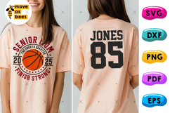 Basketball Senior Mom Svg, Png, Class of 2025, Finish Strong Product Image 1