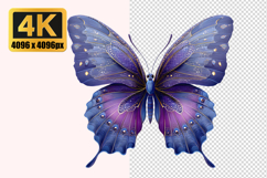 Purple Butterfly Transparent PNG Product Image 1