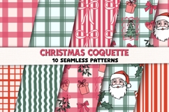 Christmas Coquette Seamless Patterns - 10 Cute Digital Paper Product Image 2