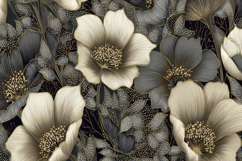 Black Gold Floral Background Product Image 1