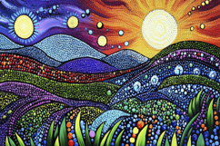 Dot Painting Background Wallpaper Product Image 1