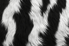 Black and White Striped Faux Fur Background Wallpaper Product Image 1