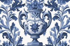 Delft Blue Vase Background Wallpaper Product Image 1