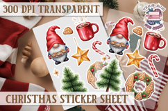 Christmas Sticker Sheet Watercolor Winter Holiday PNG Product Image 1