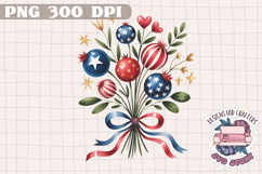 4th of July PNG Sublimation Strawberry berries Patriotic Product Image 1