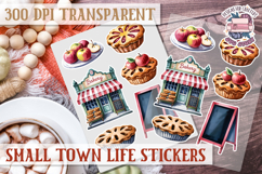 Small Town LIfe sticker Scrapbook PNG Village Garden Farm Product Image 1
