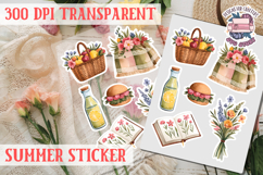 Summer sticker Cute flowers Love Picnic Beach Spring Product Image 1