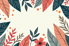 Colorful Leaf Border Background Product Image 1