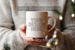 Christmas Mug Mockup Template - Christmas Background Product Image 1