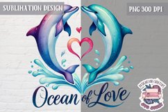 Valentine Love Animals Cute Quote Sublimation Design PNG Product Image 1
