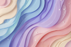 Soft Flowing Waves in Pastel Colors Background Wallpaper Product Image 1