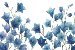 Blue Bell-Shaped Flowers Background Product Image 1