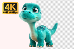 Adorable Baby Dinosaur Transparent PNG Product Image 1