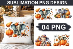 Halloween Elephant - Pillow Sublimation PNG Design Product Image 1