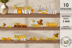 Bee word stands Bundle Laser Cut. Shelf sitter SVG Product Image 1