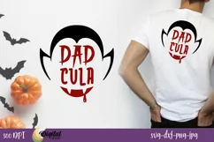 Family monster Halloween Design. T-Shirt "Dad Cula". Vampire Product Image 1