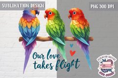 Valentine Love Animals Cute Quote Sublimation Design PNG Product Image 1