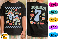 I Was 6 Now I'm 7 SVG, PNG, Girl, Boy Seventh Birthday Shirt Product Image 1