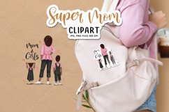 Mother And Children Clipart | Mother illustration PNG Product Image 1