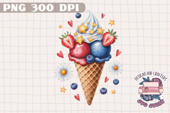 4th of July PNG Sublimation Strawberry berries Patriotic Product Image 1