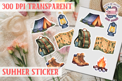 Summer sticker Cute flowers Love Picnic Beach Spring Product Image 1