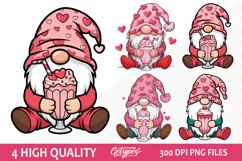 Valentine Gnome Sublimation Clipart - High Quality Design Product Image 1