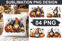 Halloween Gnome - Pillow Sublimation PNG Design Product Image 1